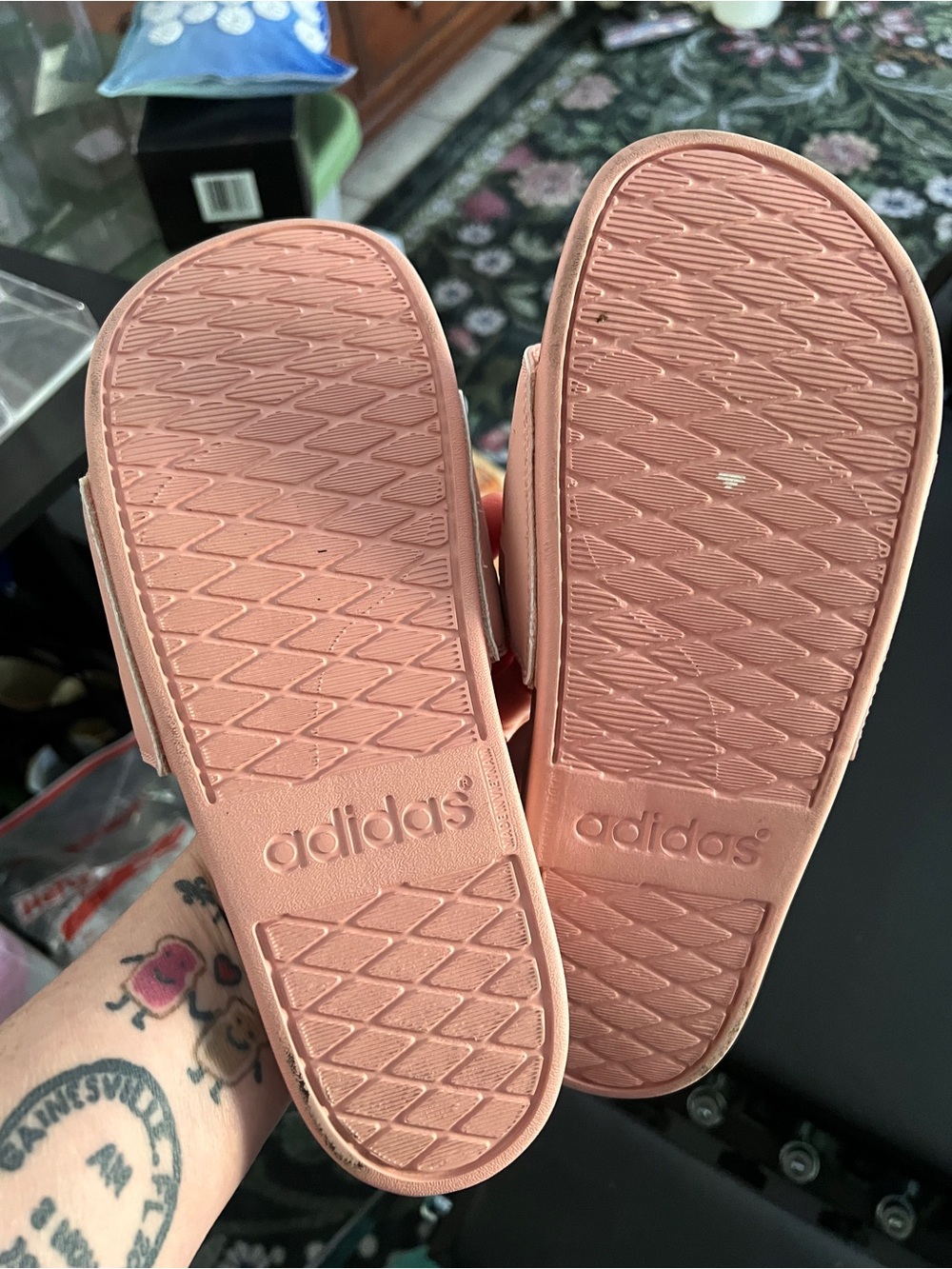 Pink Adidas Slides - Picture 2 of 7